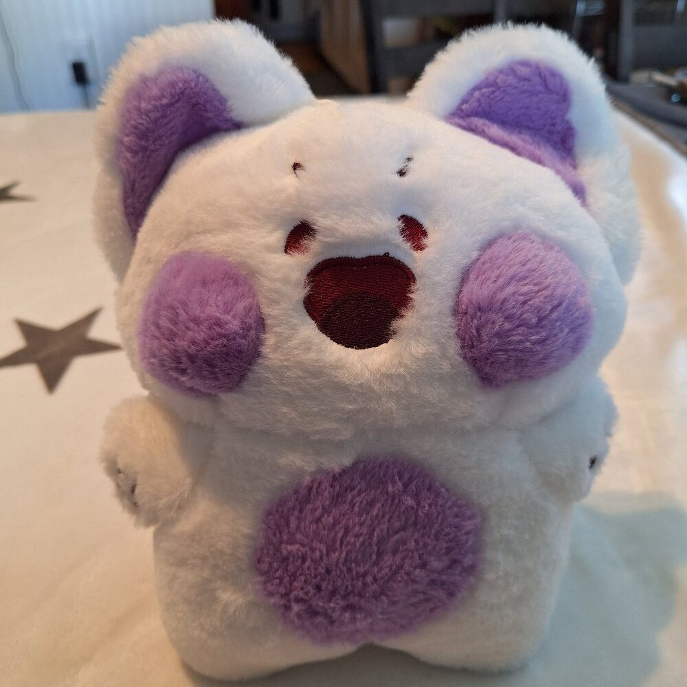 Dudu‎ Cat Anime Kawaii Cartoon Plush Toy Purple Stuffed Soft Cat Doll Pillow